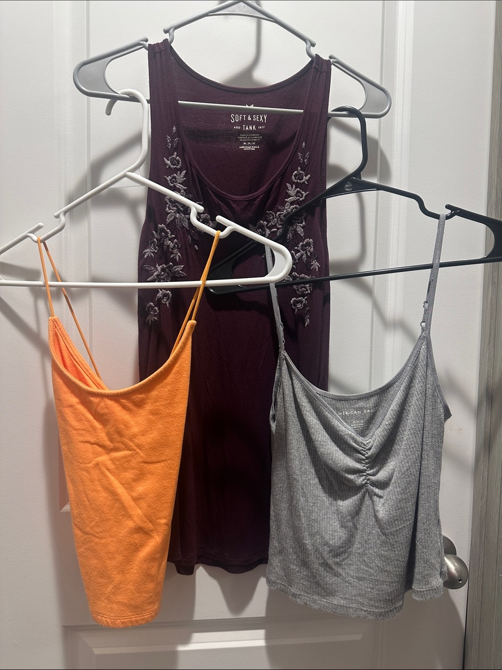 Grey Ribbed Ruched Cropped Cami Top